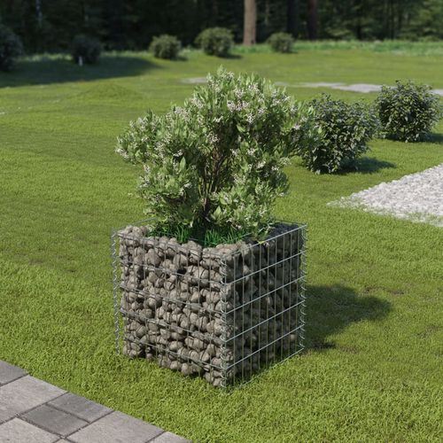 vidaXL Gabion Raised Bed Galvanised Steel 450x90x100 cm - Raised Beds from vidaXL