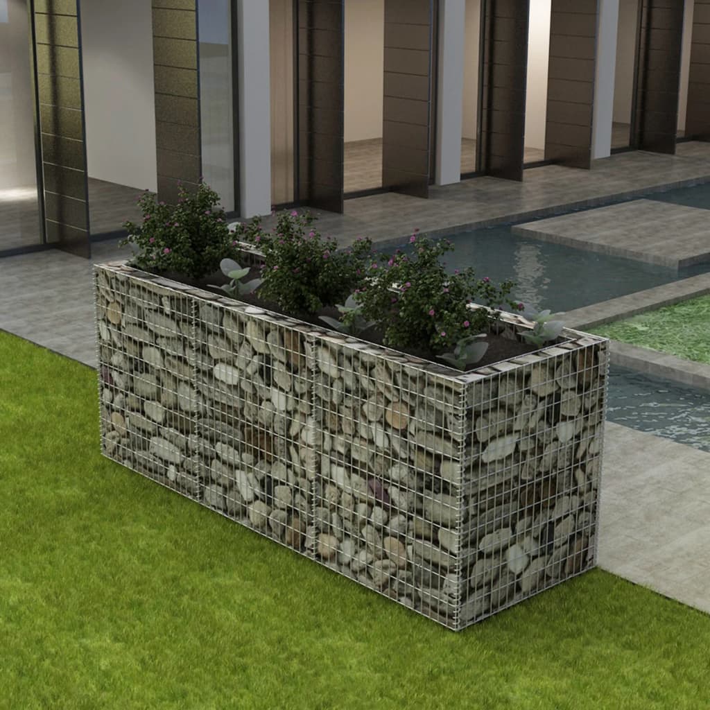 vidaXL Gabion Raised Bed Steel 360x90x100 cm - Raised Beds from vidaXL