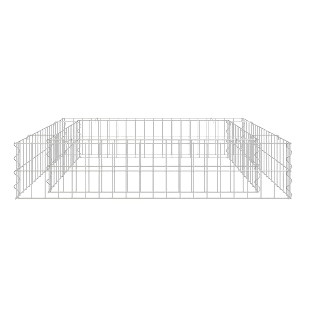 vidaXL Gabion Raised Bed Galvanised Steel 100x100x20 cm - Raised Beds from vidaXL