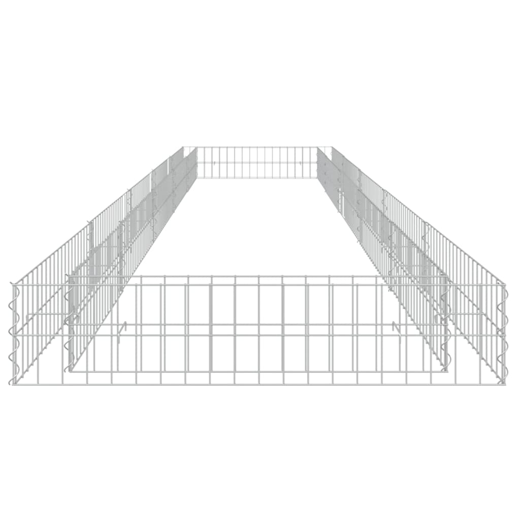 vidaXL Gabion Raised Bed Galvanised Steel 100x100x20 cm - Raised Beds from vidaXL