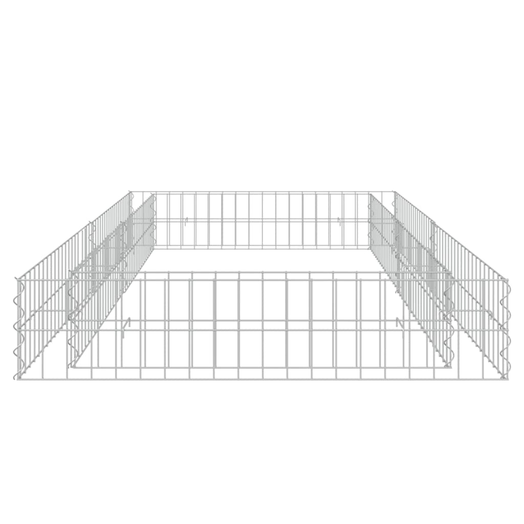 vidaXL Gabion Raised Bed Galvanised Steel 100x100x20 cm - Raised Beds from vidaXL