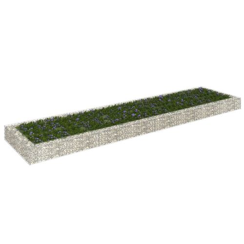 vidaXL Gabion Raised Bed Galvanised Steel 100x100x20 cm - Raised Beds from vidaXL