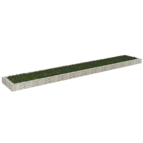 vidaXL Gabion Raised Bed Galvanised Steel 100x100x20 cm - Raised Beds from vidaXL