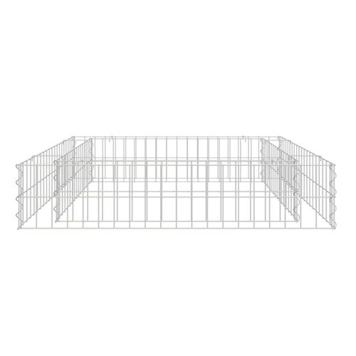vidaXL Gabion Raised Bed Galvanised Steel 100x100x20 cm - Raised Beds from vidaXL