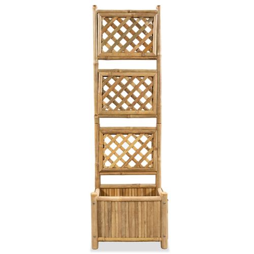 vidaXL Garden Raised Bed with Trellis Bamboo 40 cm - Raised Beds from vidaXL