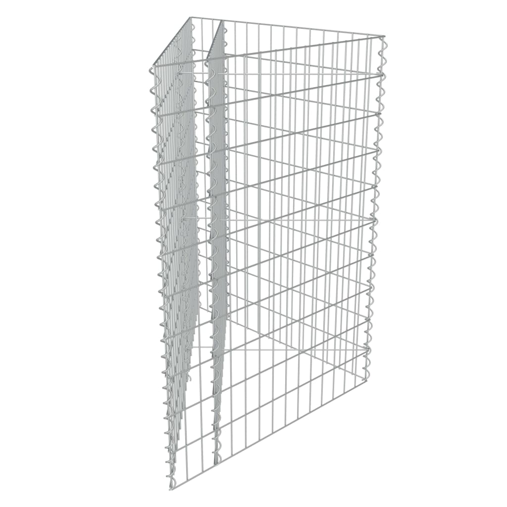vidaXL Gabion Raised Bed Galvanised Steel 75x75x50 cm - Raised Beds from vidaXL