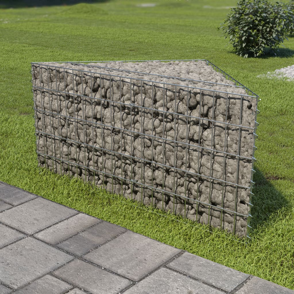vidaXL Gabion Raised Bed Galvanised Steel 75x75x50 cm - Raised Beds from vidaXL