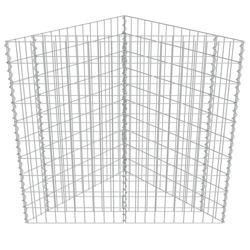 vidaXL Gabion Raised Bed Galvanised Steel 75x75x50 cm - Raised Beds from vidaXL