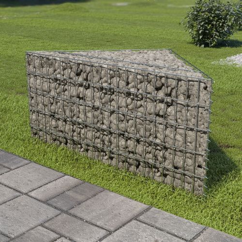 vidaXL Gabion Raised Bed Galvanised Steel 75x75x50 cm - Raised Beds from vidaXL