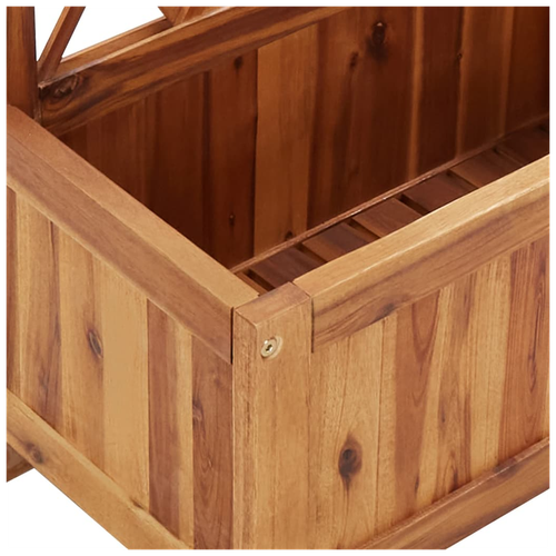 Garden Raised Bed with Trellis Solid Acacia Wood - Home Symphony