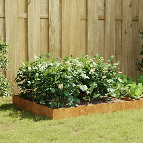 vidaXL Garden Raised Bed 100x100x26 cm Corten Steel - Home Symphony