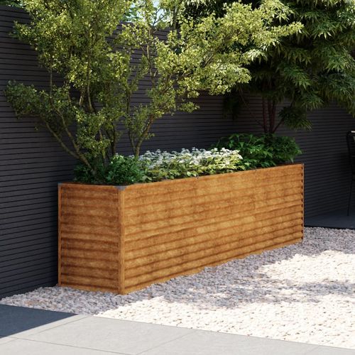 vidaXL Garden Raised Bed 291x50x69 cm Corten Steel - Home Symphony