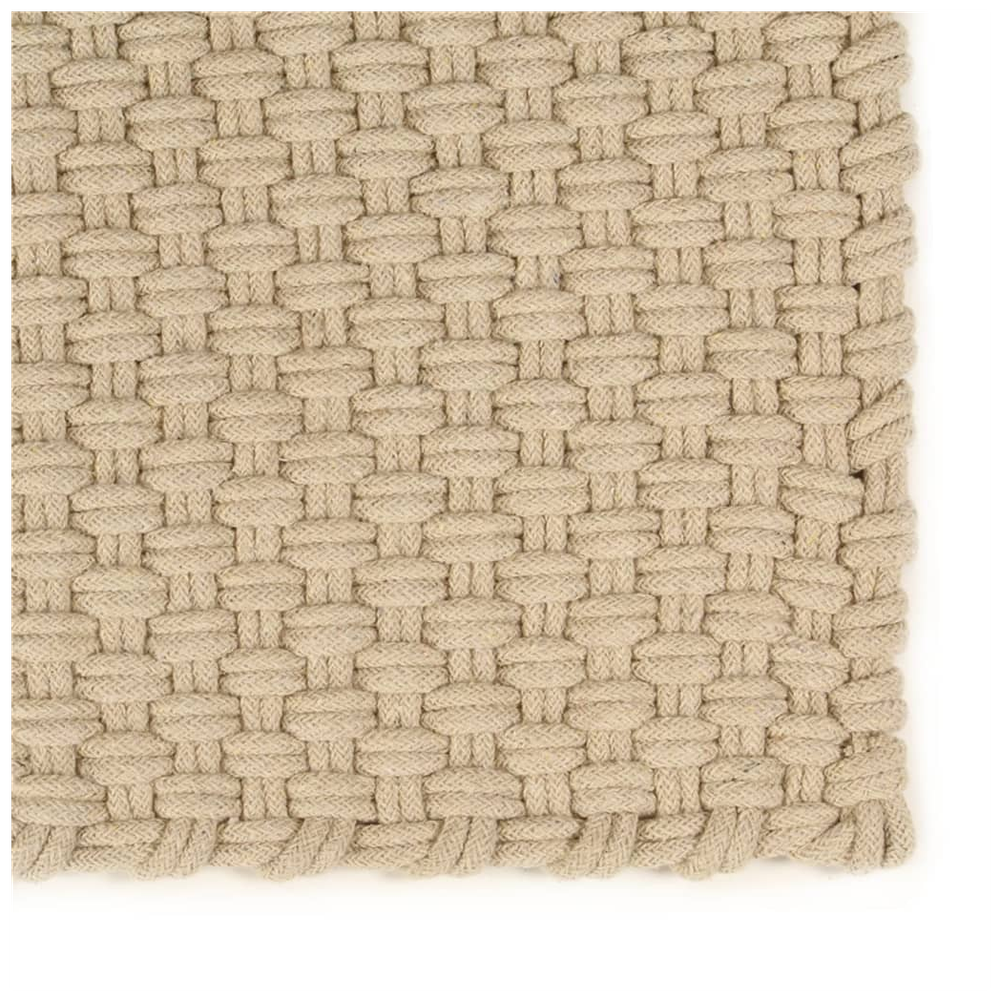 vidaXL Rug Rectangular Natural 80x160 cm vidaXL Cotton - Rug from vidaXL