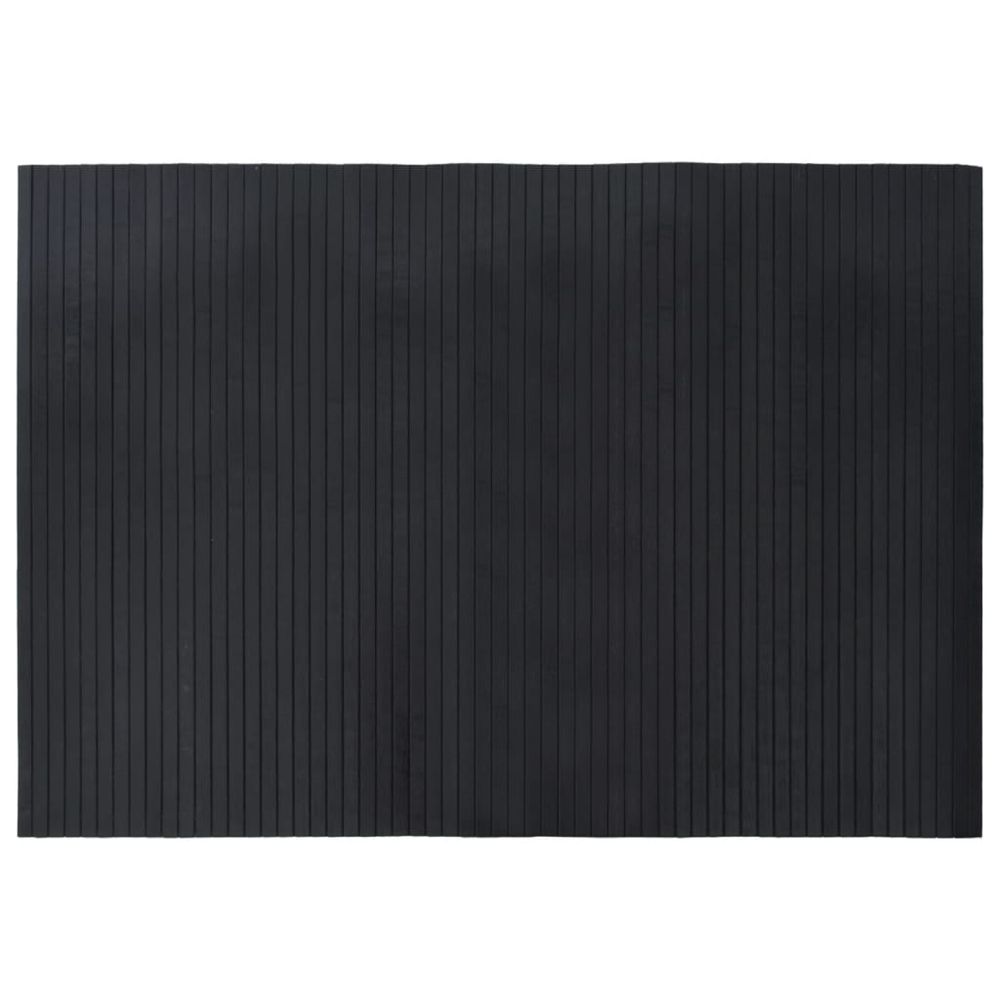Rug Rectangular Black 70x100 cm vidaXL Bamboo - Rug from vidaXL
