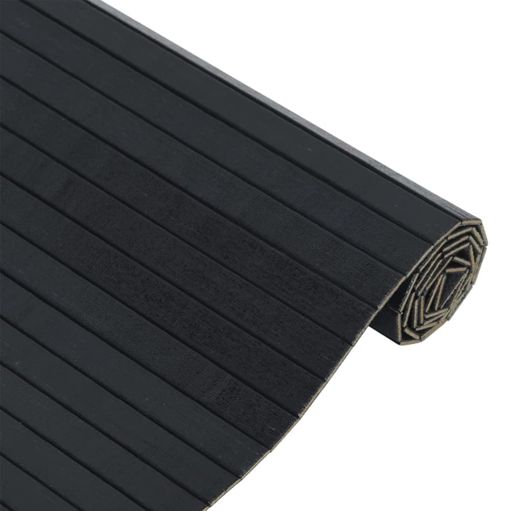 Rug Rectangular Black 70x100 cm vidaXL Bamboo - Rug from vidaXL