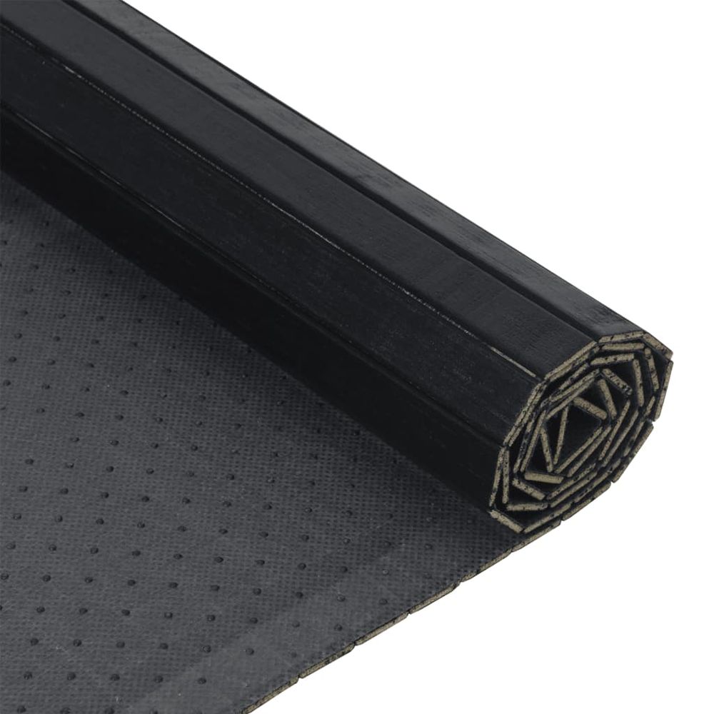 Rug Rectangular Black 70x100 cm vidaXL Bamboo - Rug from vidaXL