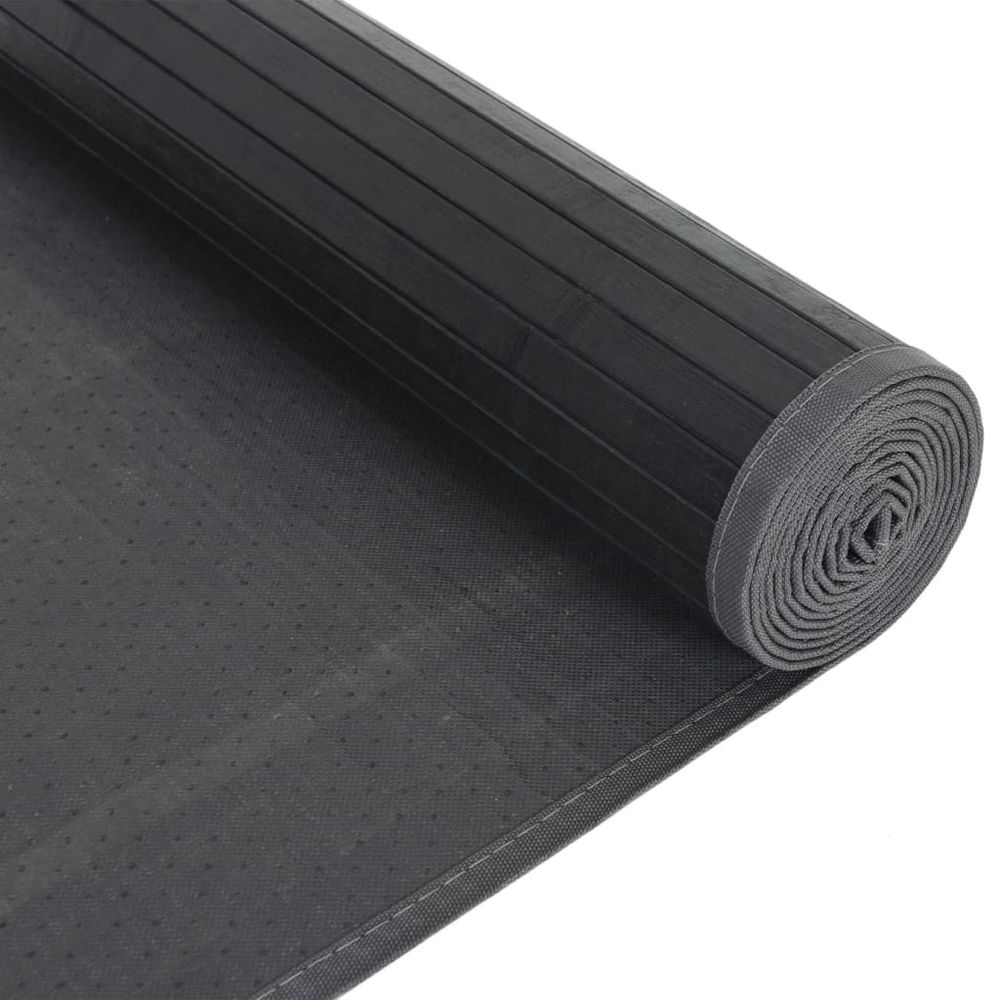Rug Rectangular Black80x100 cm vidaXL Bamboo - Rug from vidaXL