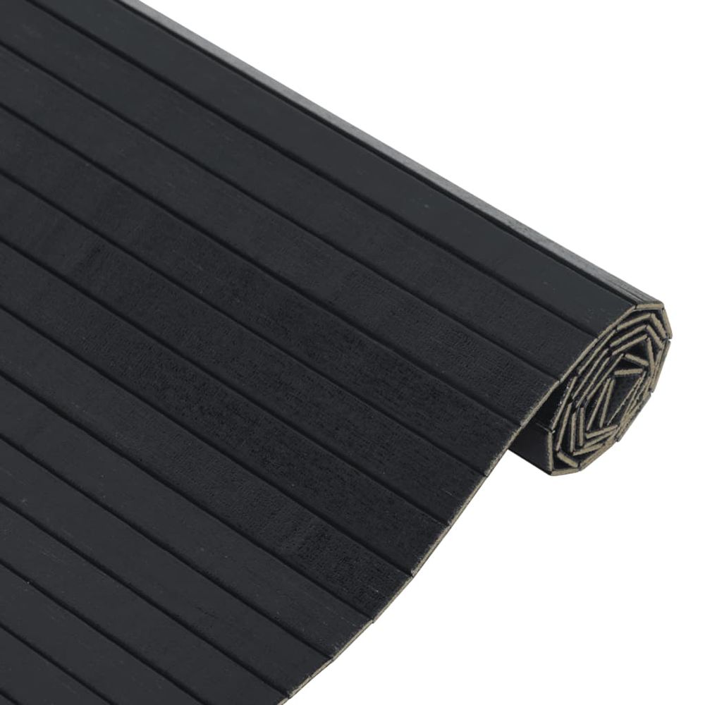 vidaXL Rug Square Black 100x100 cm Bamboo - Rug from vidaXL