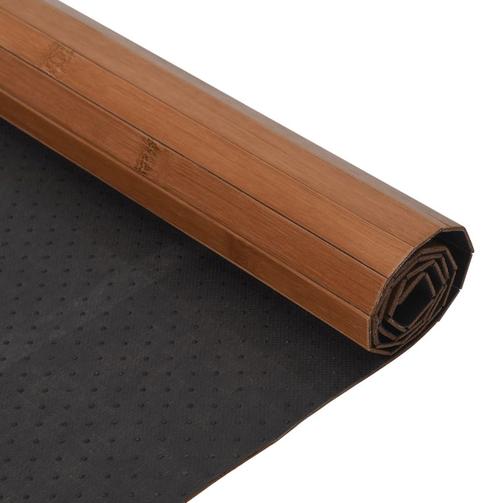 vidaXL Rug Square Brown 100x100 cm Bamboo - Rug from vidaXL