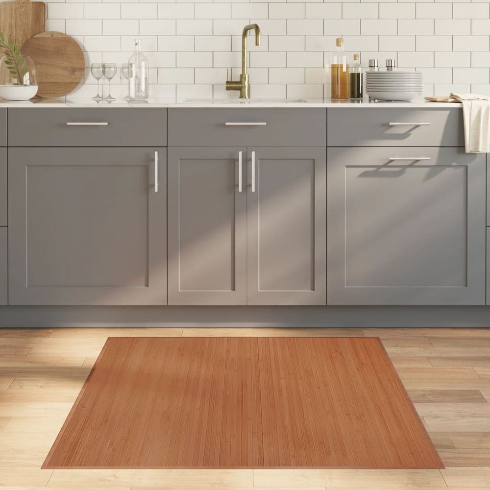 vidaXL Rug Square Natural100x100 cm Bamboo - Rug from vidaXL