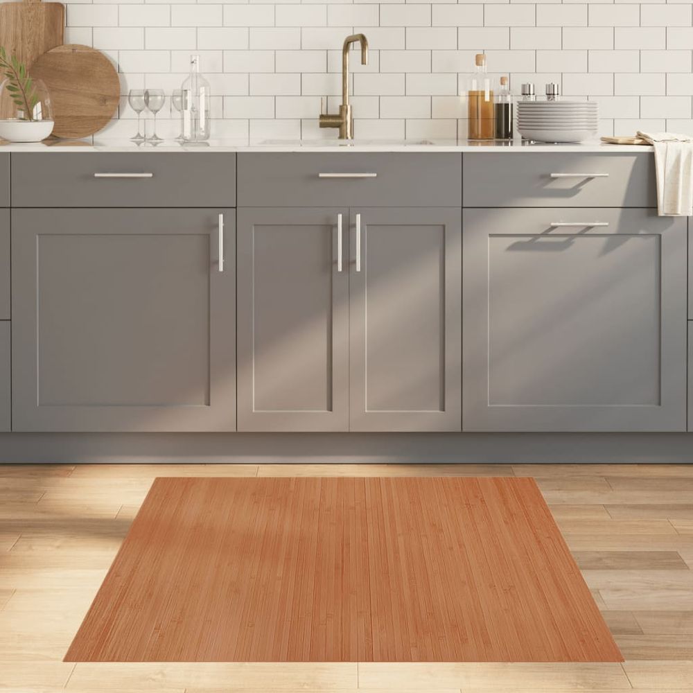 vidaXL Rug Square Nature 100x100 cm Bamboo - Rug from vidaXL