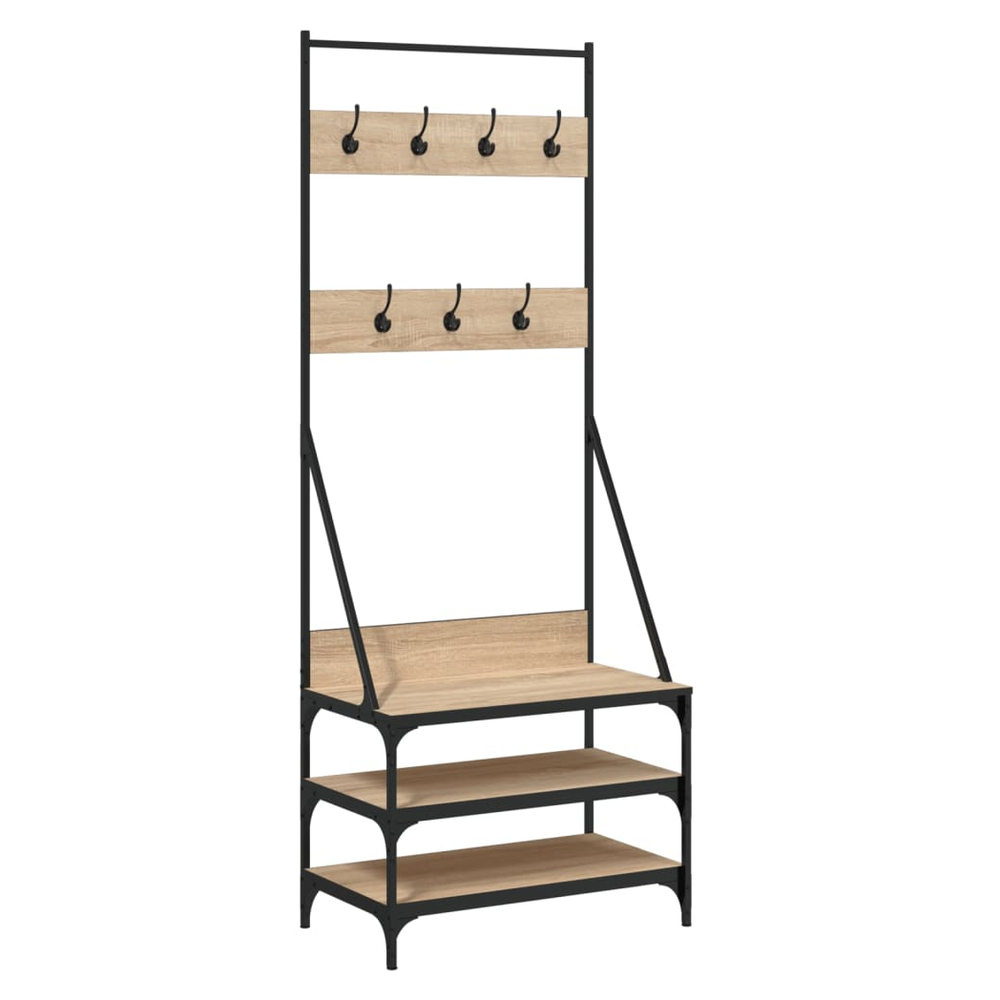 Clothes Rack with Shoe Storage vidaXL Black 70x40x184 cm - Shoe Storage from vidaXL