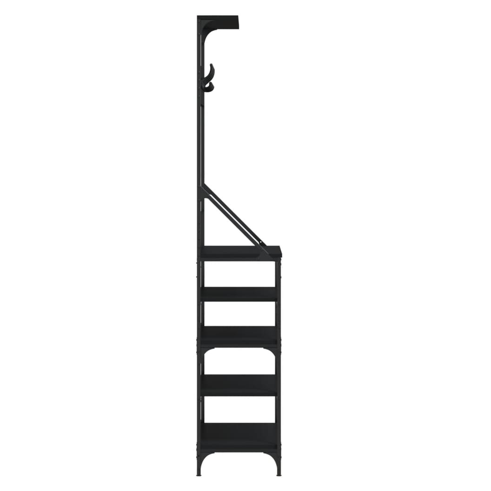 Clothes Rack with Shoe Storage vidaXL Black 70x34x184 cm - Shoe Storage from vidaXL