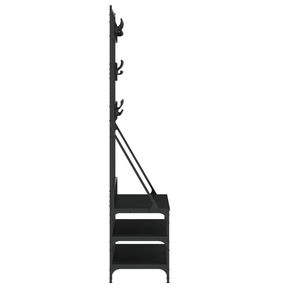 Clothes Rack with Shoe Storage vidaXL Black 100x40x184 cm - Shoe Storage from vidaXL