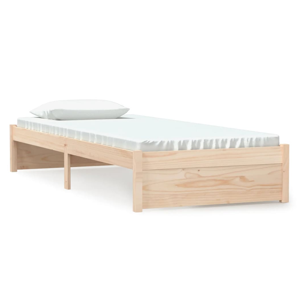 Bed Frame Solid Wood vidaXL  75x190 cm Small Single - Single Bed from vidaXL