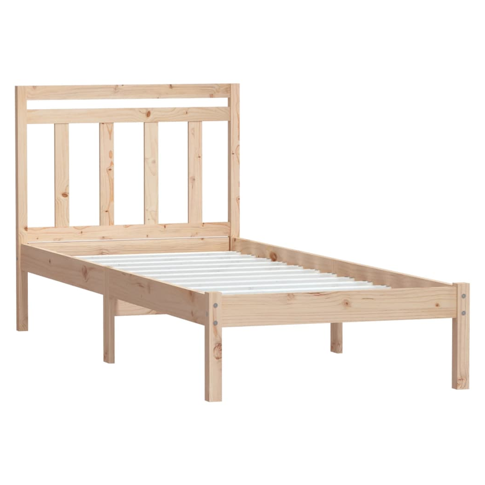 Bed Frame 75x190 cm Small vidaXL Single Solid Wood - Single Bed from vidaXL