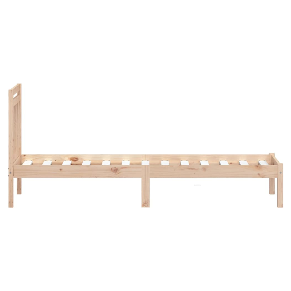 Bed Frame 75x190 cm Small vidaXL Single Solid Wood - Single Bed from vidaXL