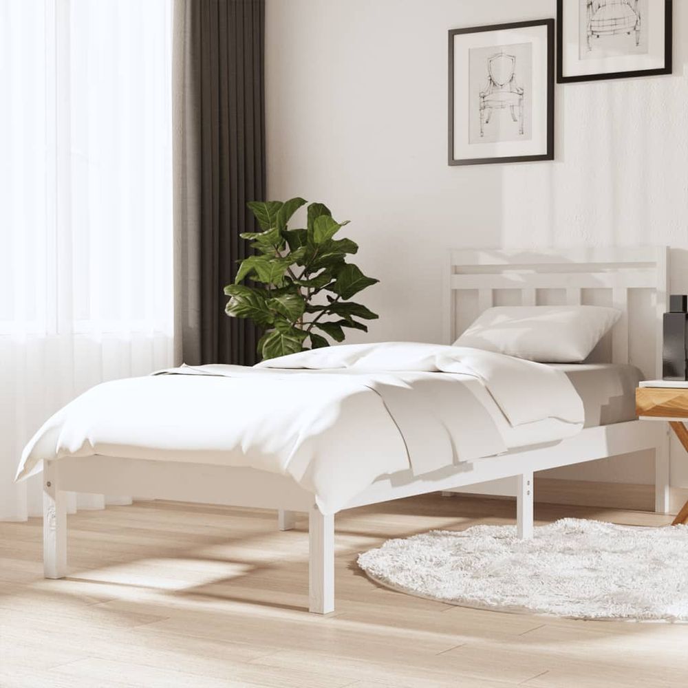 Bed Frame 75x190 cm Small vidaXL Single Solid Wood - Single Bed from vidaXL