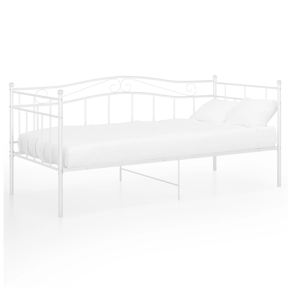 Sofa Bed Frame White vidaXL Metal 90x200 cm - Sofa from vidaXL