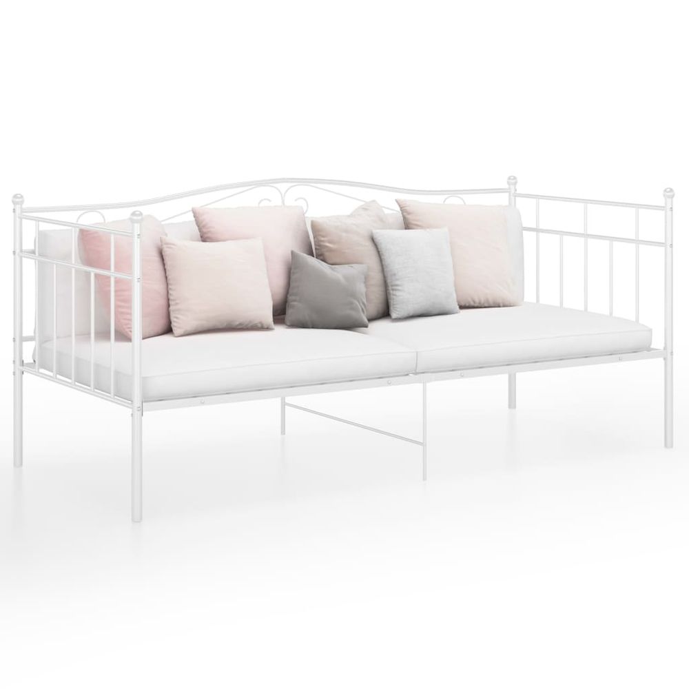 Sofa Bed Frame White vidaXL Metal 90x200 cm - Sofa from vidaXL