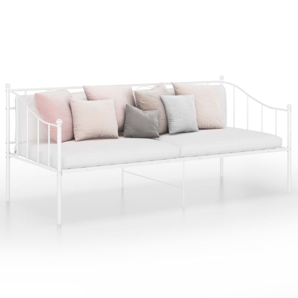 Sofa Bed Frame White vidaXL Metal 90x200 cm - Sofa from vidaXL