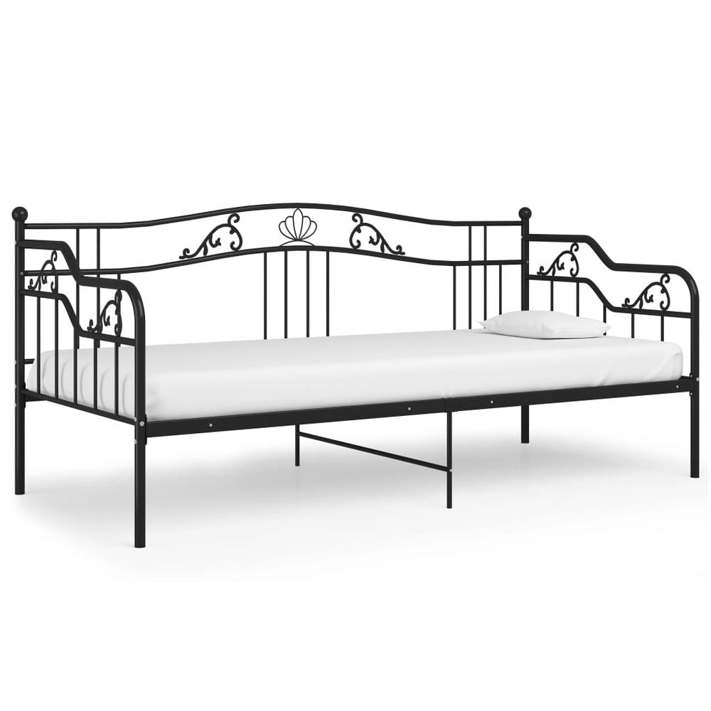 vidaXL Sofa Bed Frame Black Metal 90x200 cm - Sofa from vidaXL