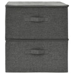 Storage Boxes 2 pcs vidaXL Fabric 43x34x23 cm Anthracite - Storage Box from vidaXL