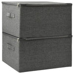 Storage Boxes 2 pcs vidaXL Fabric 43x34x23 cm Anthracite - Storage Box from vidaXL