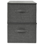 Storage Boxes 2 pcs vidaXL Fabric 43x34x23 cm Anthracite - Storage Box from vidaXL