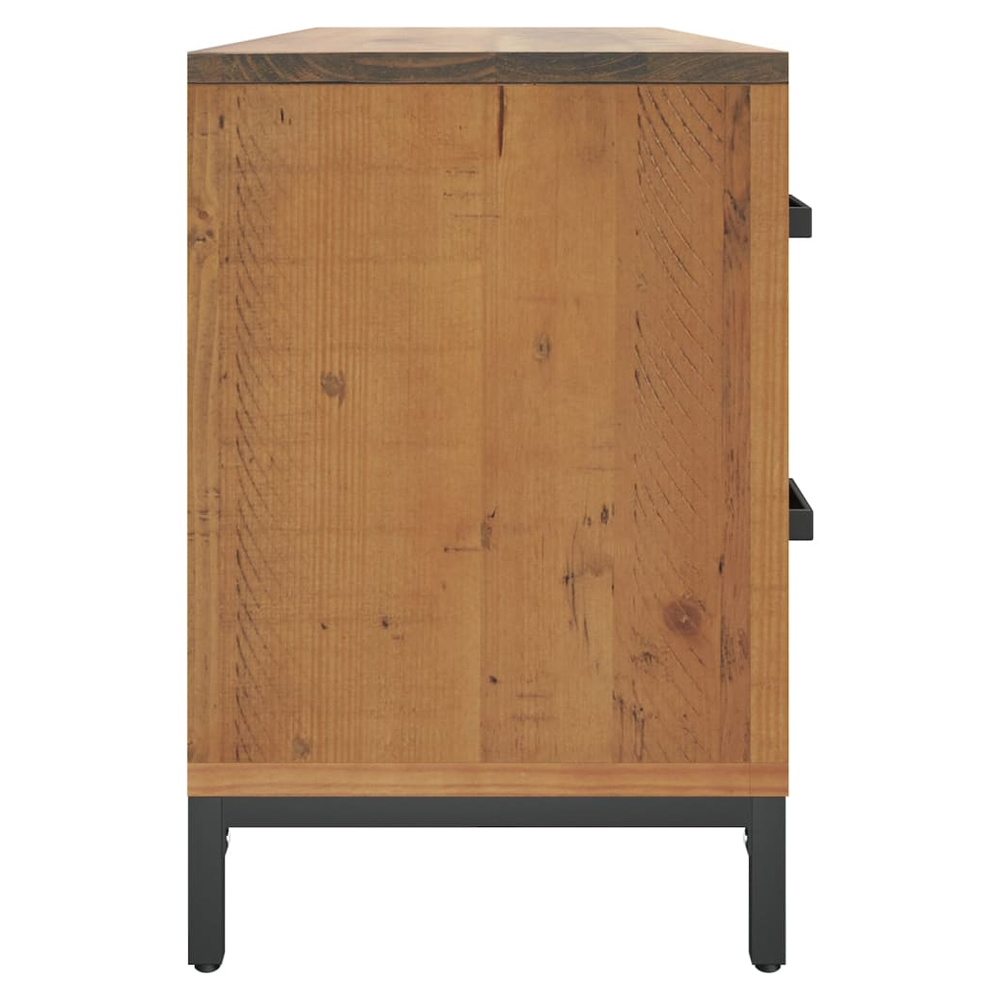 Storage Cabinet Brown vidaXL 110x30x45 cm Solid Pinewood - Storage Box from vidaXL