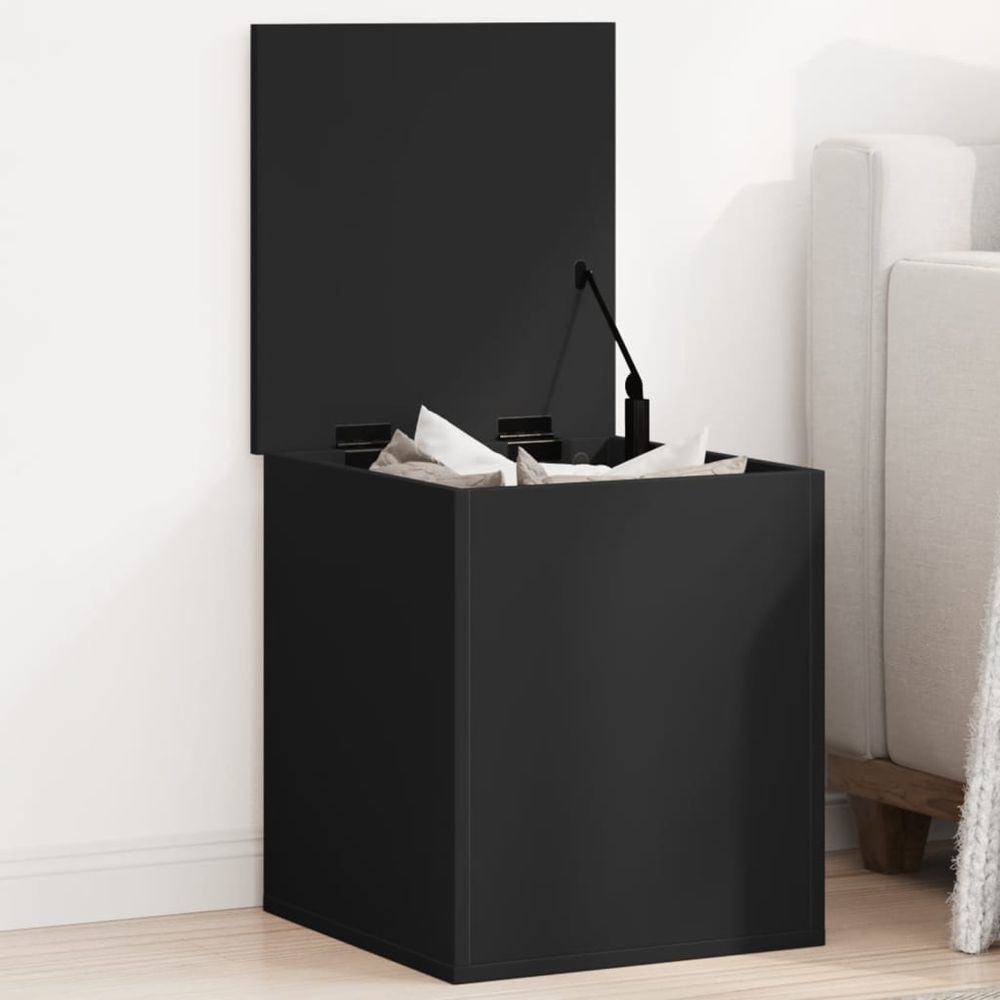 Storage Box Black 40x42x46 cm vidaXL Engineered Wood - Storage Box from vidaXL