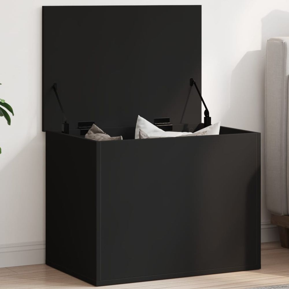 Storage Box Black 60x42x46 cm vidaXL Engineered Wood - Storage Box from vidaXL