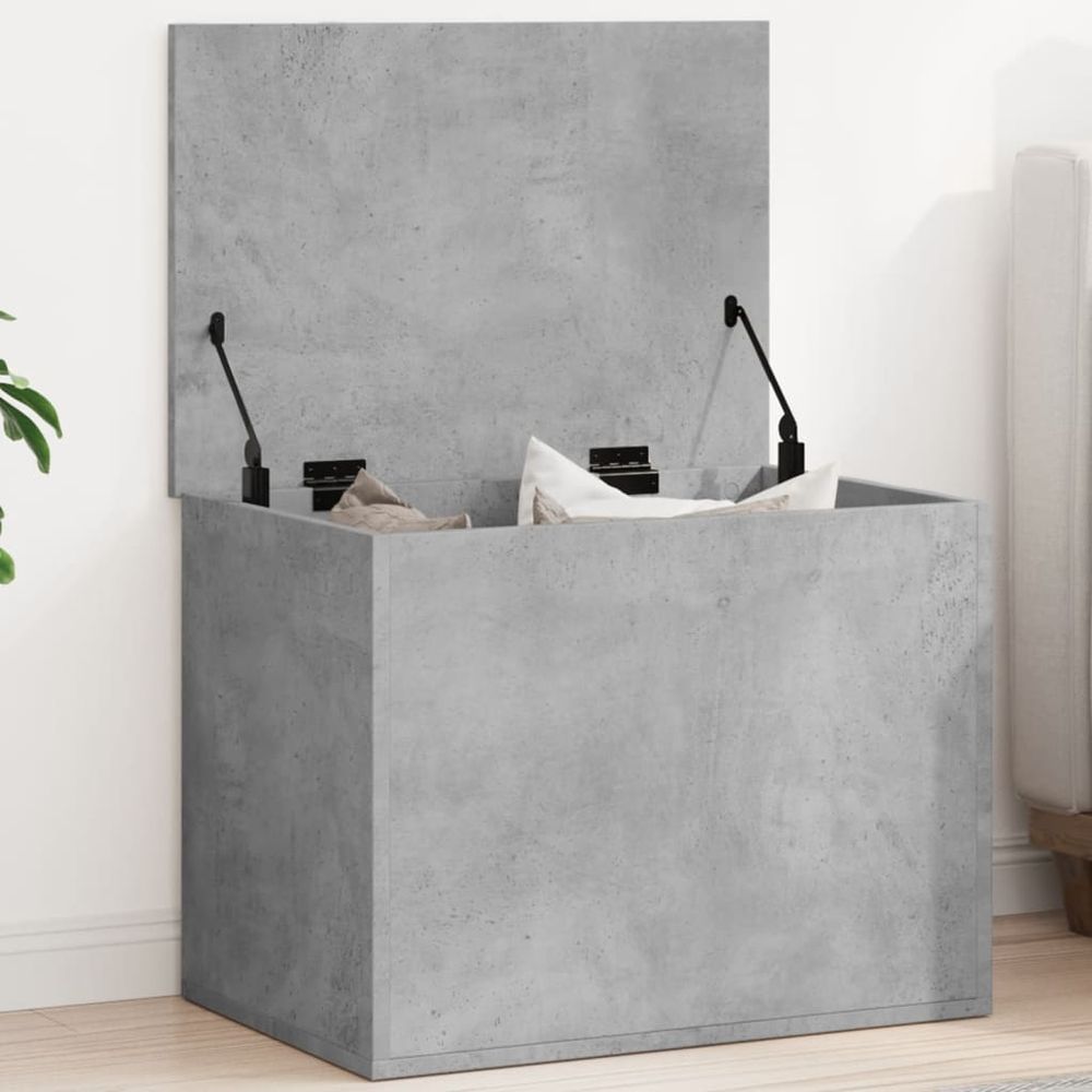 Storage Box Concrete Grey 60x42x46 cm vidaXL Engineered Wood - Storage Box from vidaXL