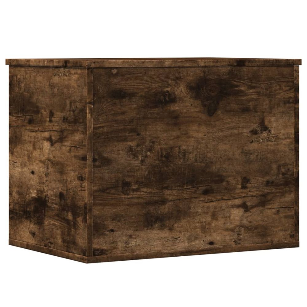 Storage Box Smoked Oak 60x42x46 cm vidaXL Engineered Wood - Storage Box from vidaXL