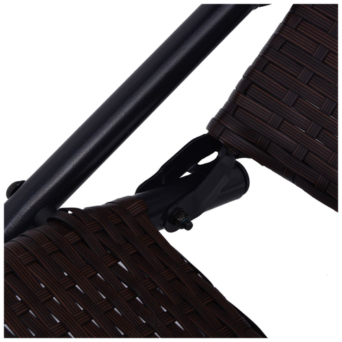 vidaXL Folding Sun Lounger Poly Rattan Brown - Sun Lounger from vidaXL