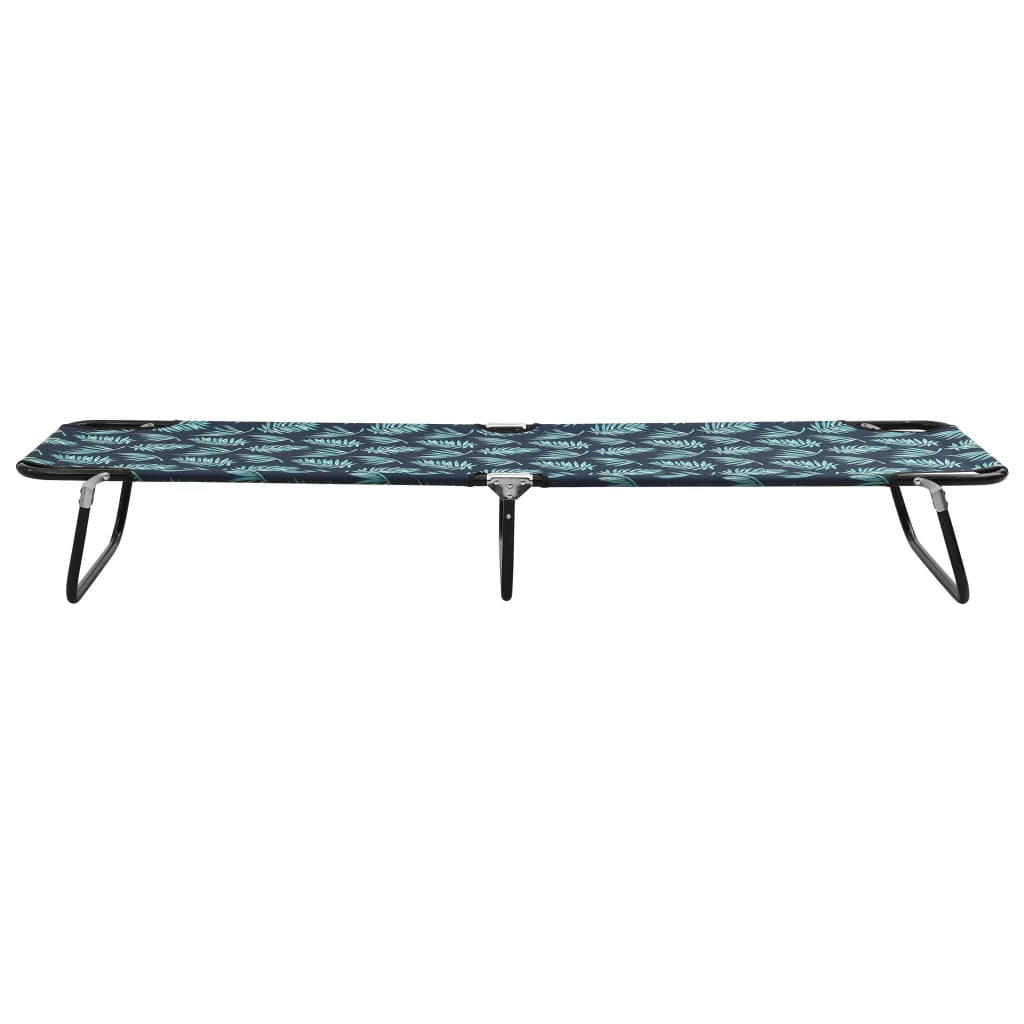 vidaXL Folding Sun Lounger Blue Steel - Sun Lounger from vidaXL