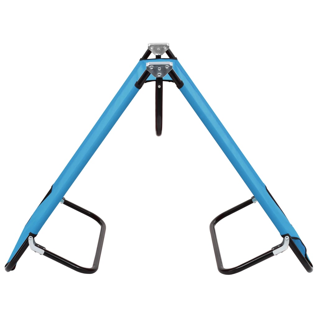 vidaXL Folding Sun Lounger Blue Steel - Sun Lounger from vidaXL