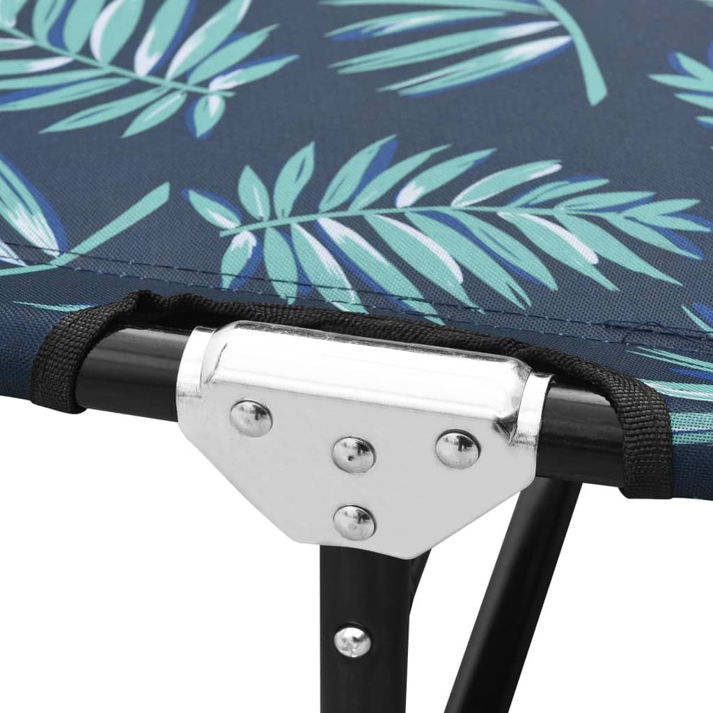vidaXL Folding Sun Lounger Blue Steel - Sun Lounger from vidaXL