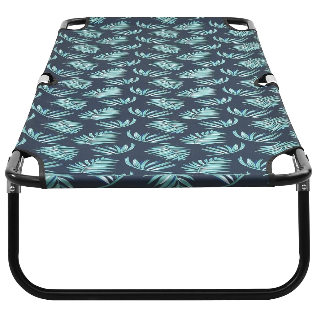 vidaXL Folding Sun Lounger Blue Steel - Sun Lounger from vidaXL