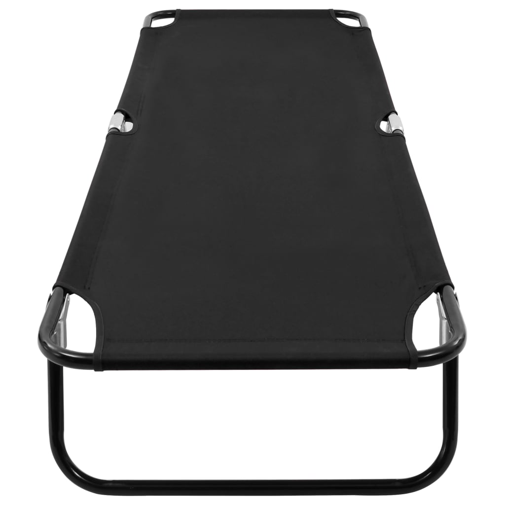 vidaXL Folding Sun Lounger Blue Steel - Sun Lounger from vidaXL